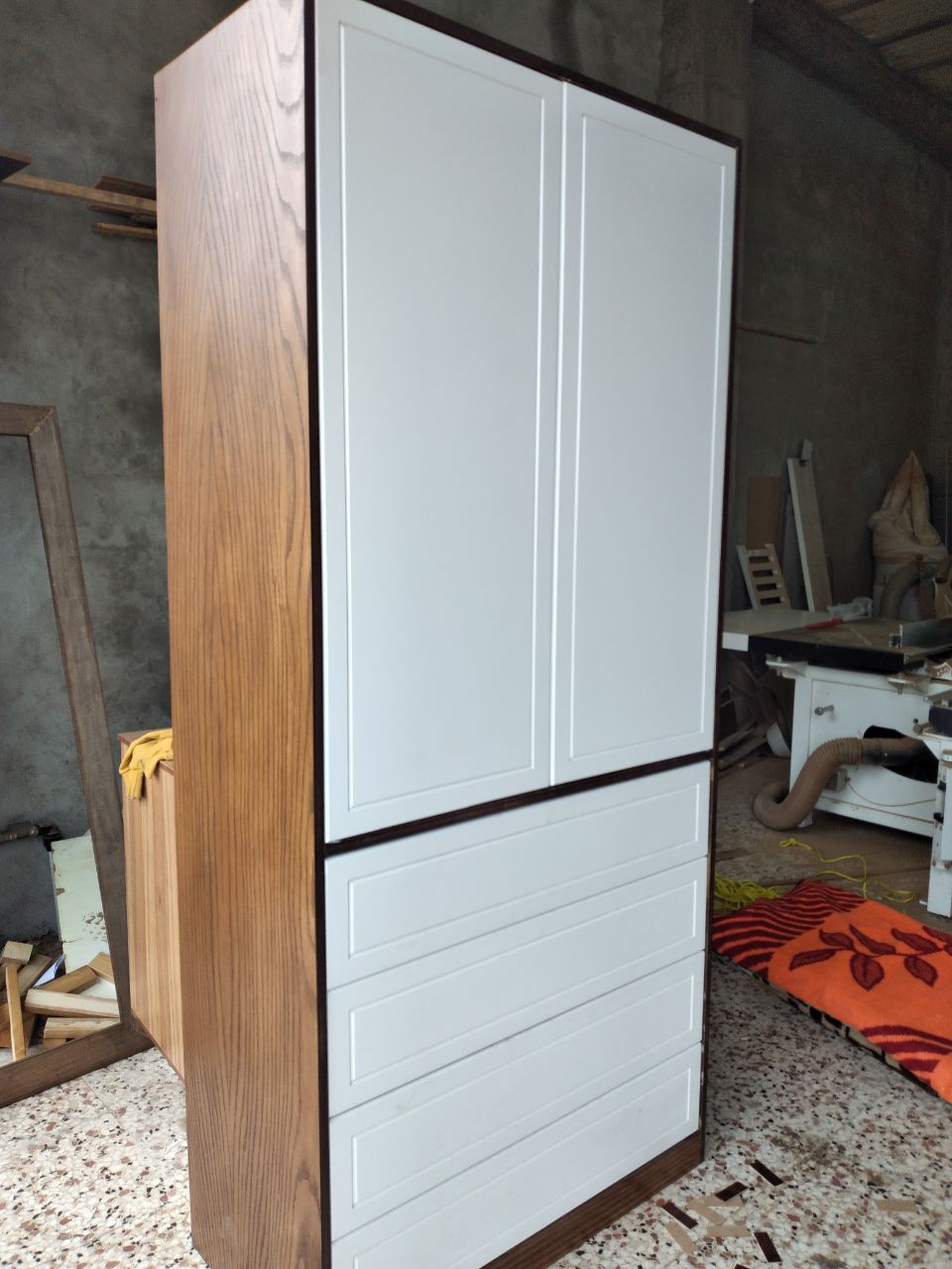 کمد لباس روکش چوب و رنگ