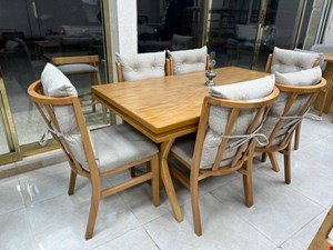 میز ناهارخوری نرده ای ۶ نفره