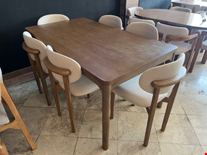 میز ناهارخوری مینیمال گردویی ۶ نفره