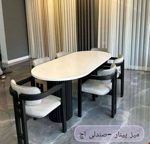 میز ناهارخوری مدل اچ ۶ نفره